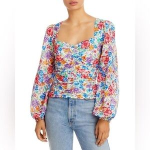Women’s Tops| Aqua FLORAL LONG SLEEVE TOP